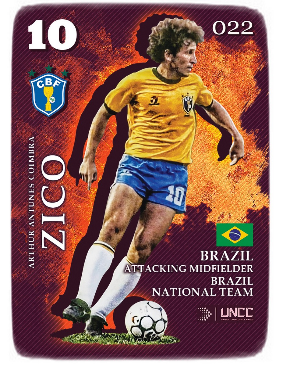 ZICO, Brazil National Team – Unique Collectible Cards